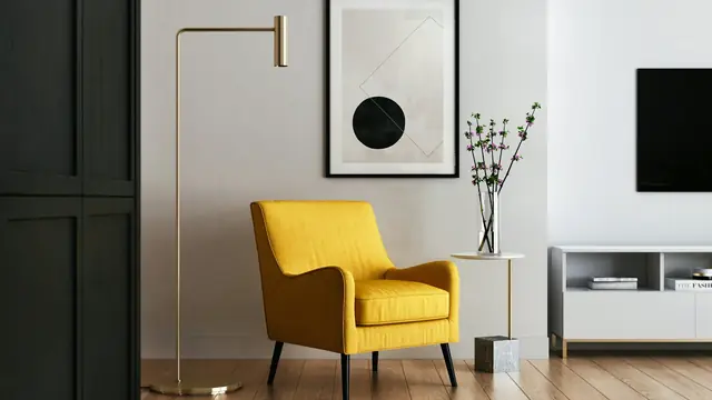 Living room with modern furniture