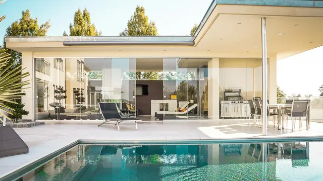 Modern villa with a private pool